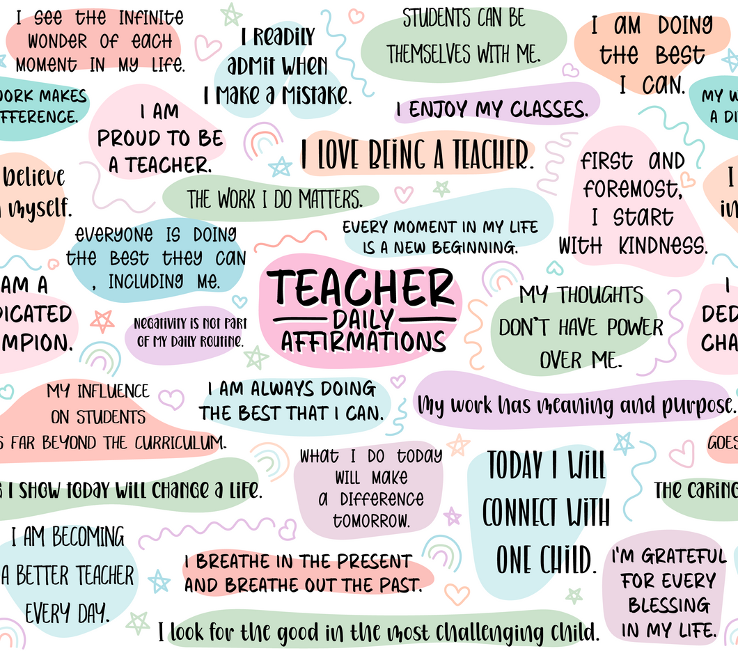 Teacher daily affirmations Tumbler