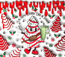 Load image into Gallery viewer, Out here looking like a snack, Christmas Tree Cake Tumbler
