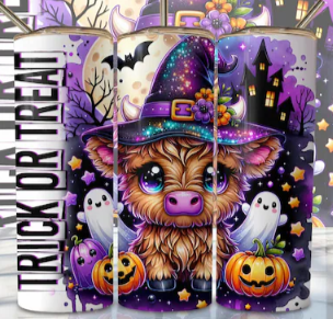 Trick or Treat Moocow tumbler