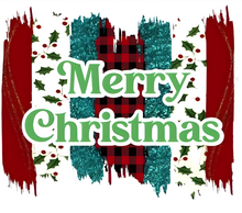 Load image into Gallery viewer, Merry Christmas teal stipes Tumbler

