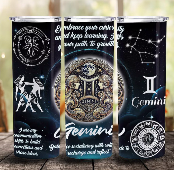Zodiac Affirmations Gemini Tumbler