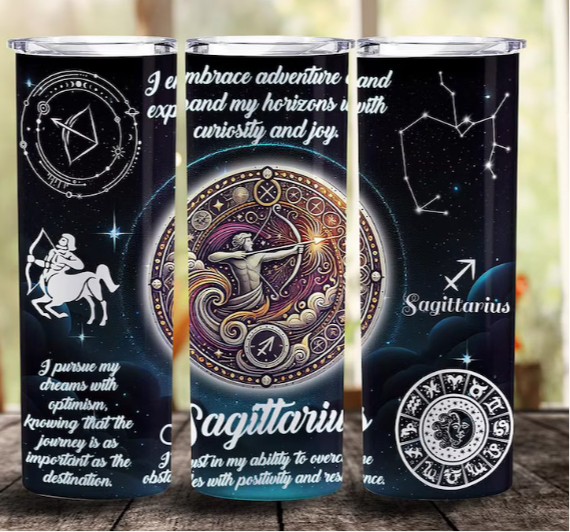 Zodiac Affirmations Sargittarius Tumbler