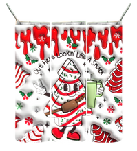 Load image into Gallery viewer, Out here looking like a snack, Christmas Tree Cake Tumbler
