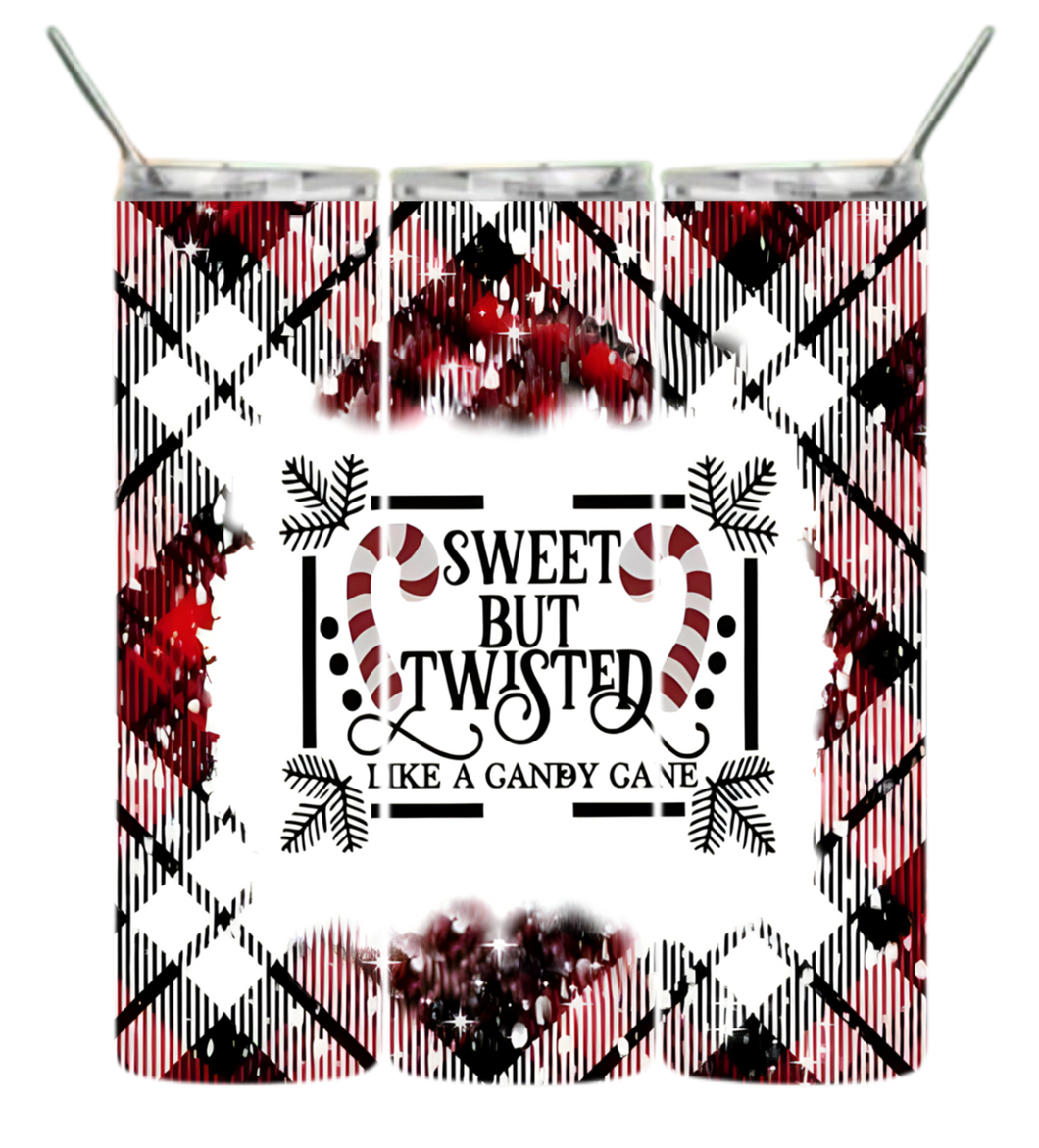 Sweet and Twisted like a candy cane Tumbler