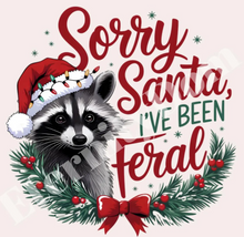 Load image into Gallery viewer, Sorry Santa Ive been Feral wreeth Tumbler
