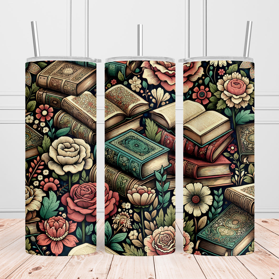 Books with rosses tumbler