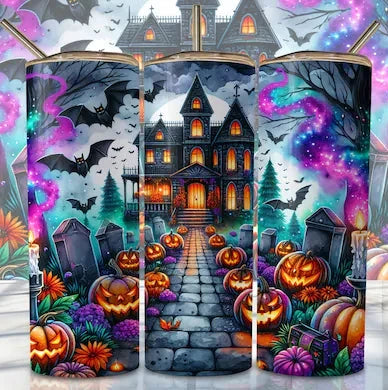 Spooky House tumbler