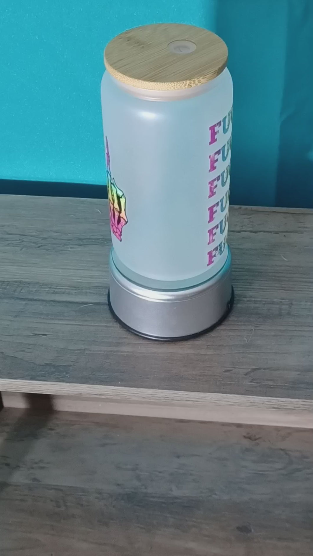 F*ck Saying Glass Cup R2S FROSTED