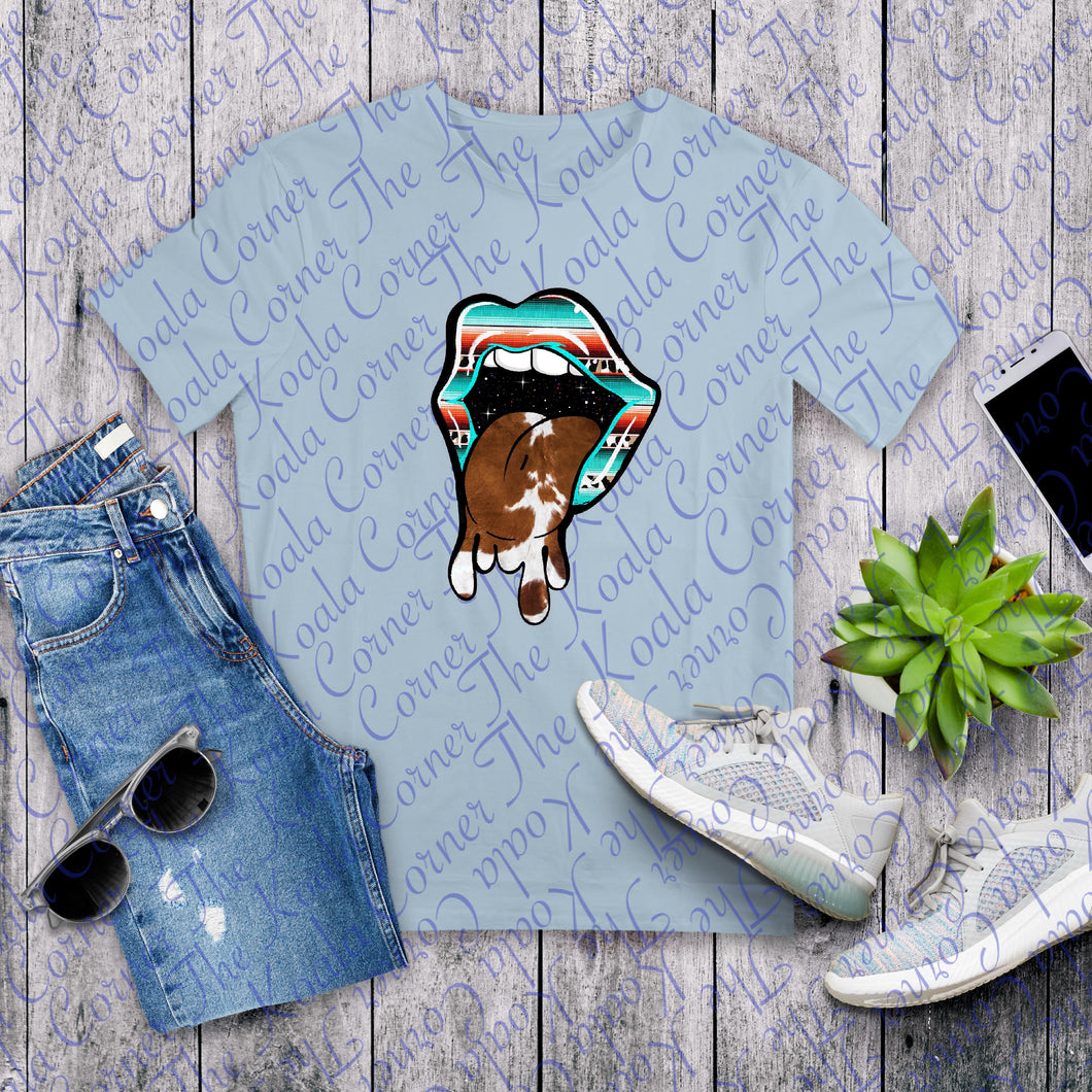 Lips Cowhide Shirt