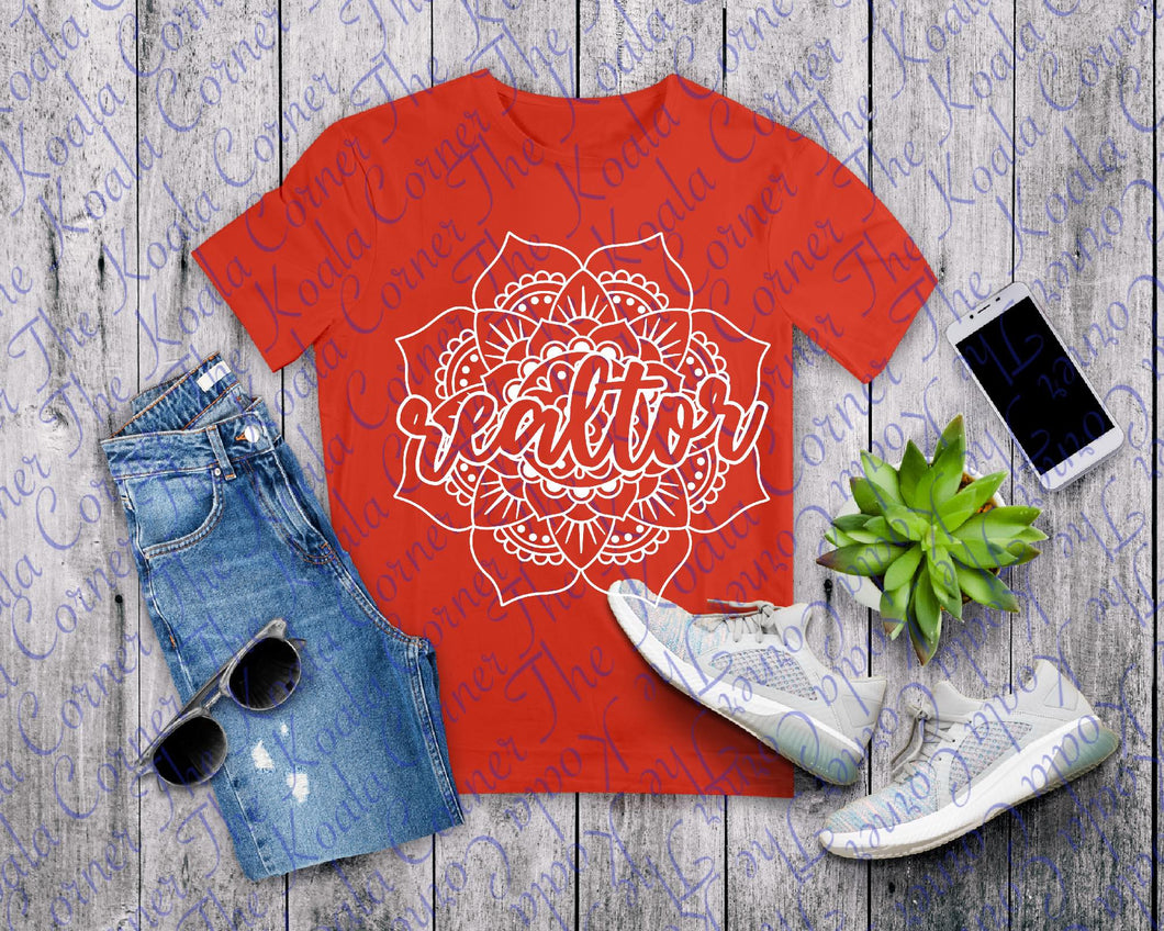 Realtor white flower Shirt