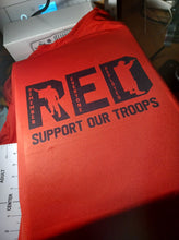 Load image into Gallery viewer, Red  Remember Everyone Deployed- shirt
