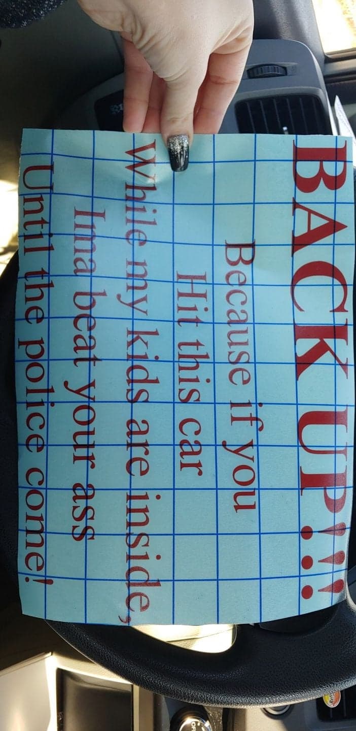 BACK UP Decal