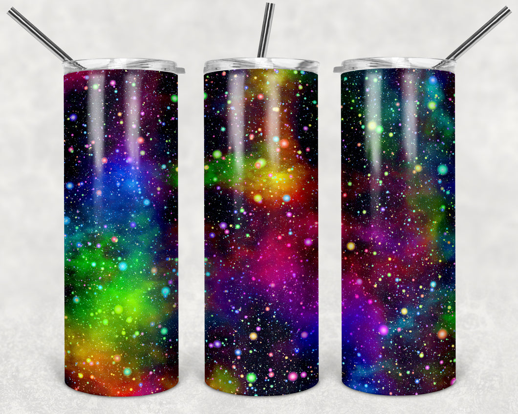 Rainbow Galaxy Tie-Die Tumbler