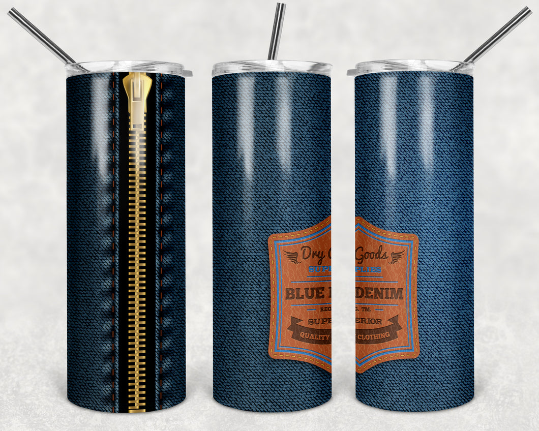 Blue Denim Jeans Tumbler