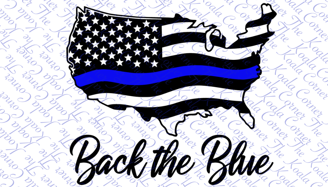 BACK THE BLUE AMERICA  Car Decal