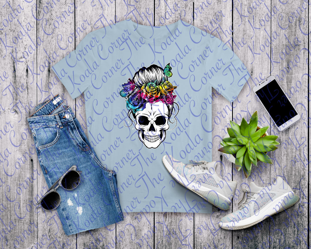 Skull rainbow bow Shirt