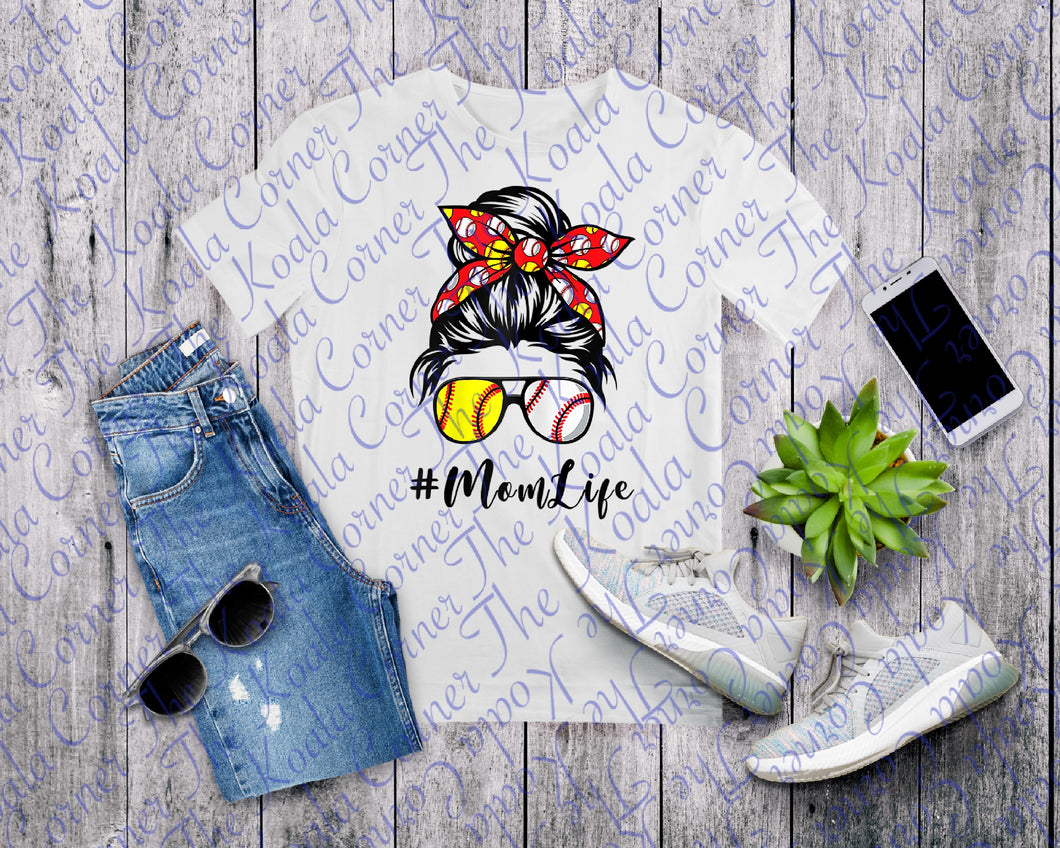 Softball/Baseball #momlife Shirt