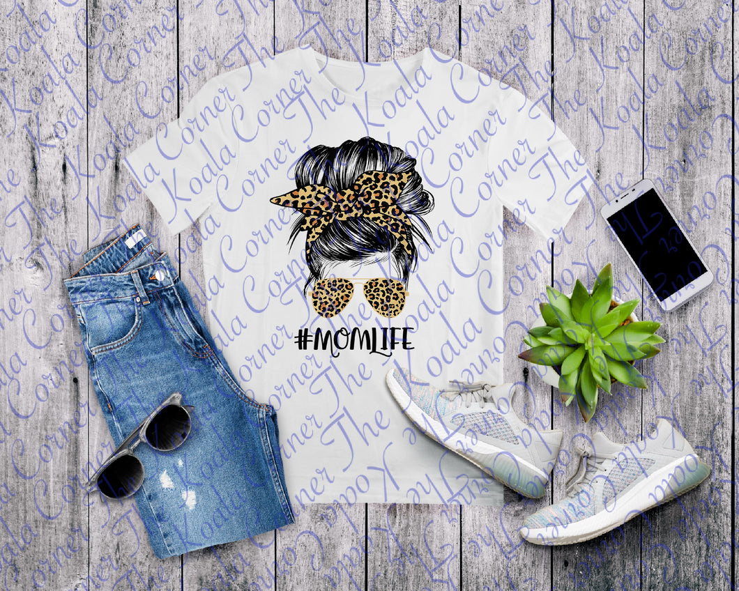 Cheetah print #momlife Shirt