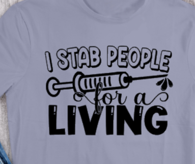 I STAB PEOPLE BLACK SHIRT