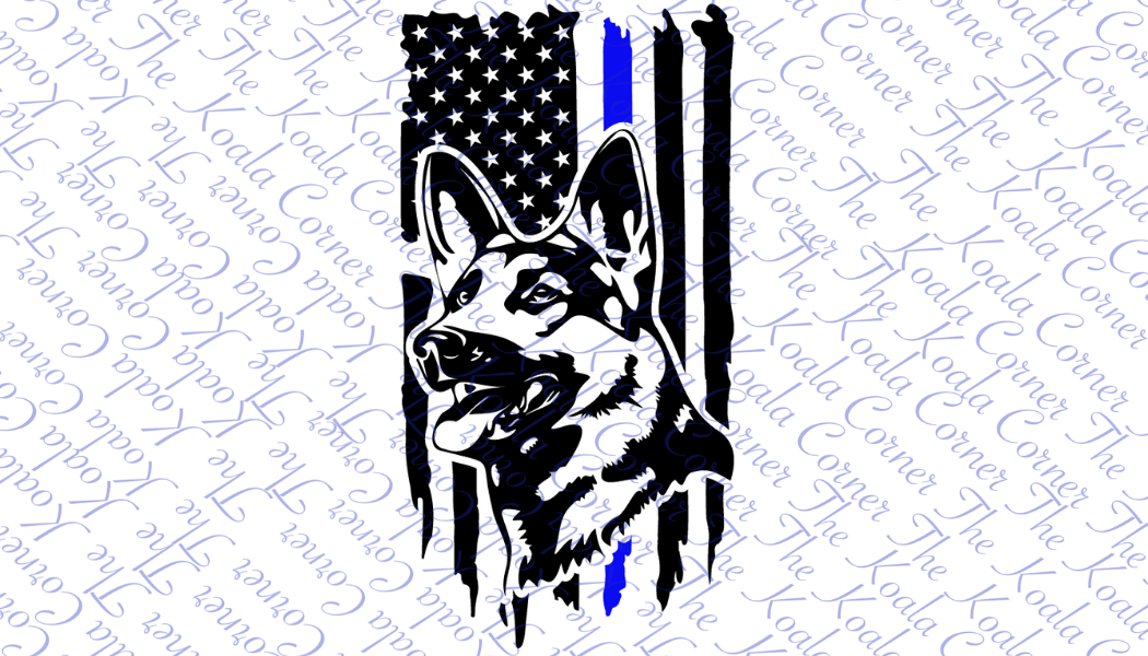 K-9 POLICE FLAG Car Decal