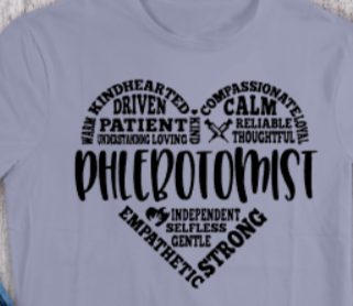 PHLEBOTOMIST HEART SHIRT