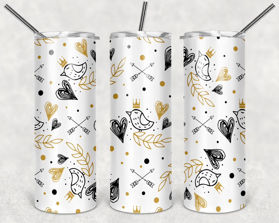 Black/Gold Spots Black Arrows Black/Gold Hearts Tumbler