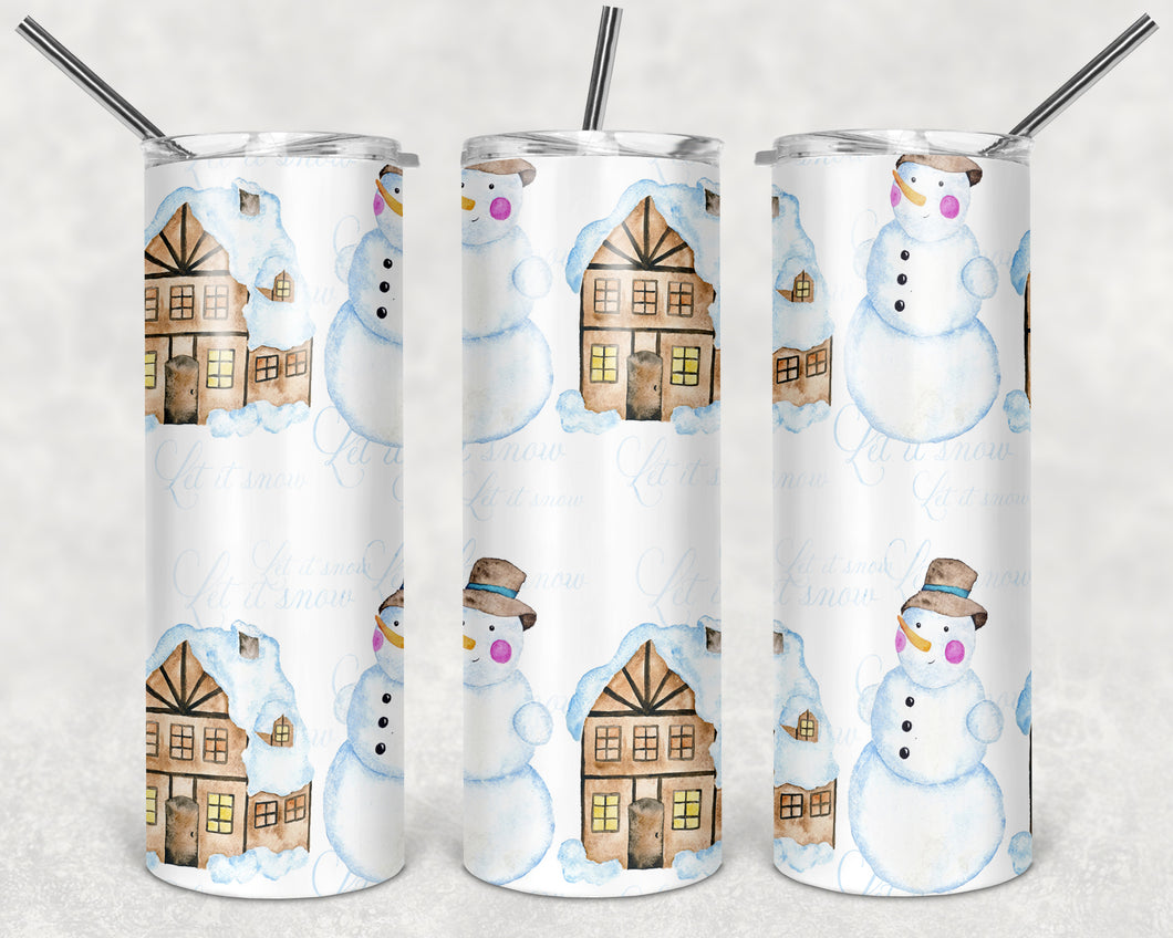 Snow Man House  Tumbler