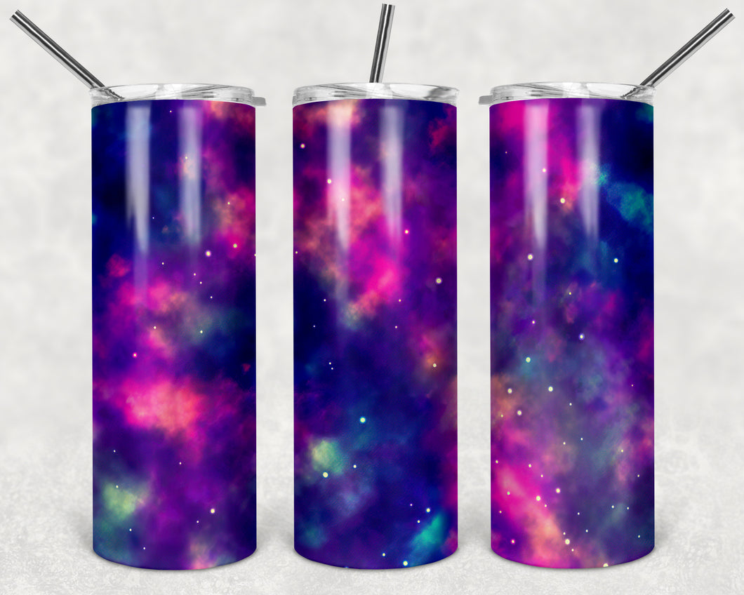 Dark Blue/Pink Galaxy Marble Tumbler