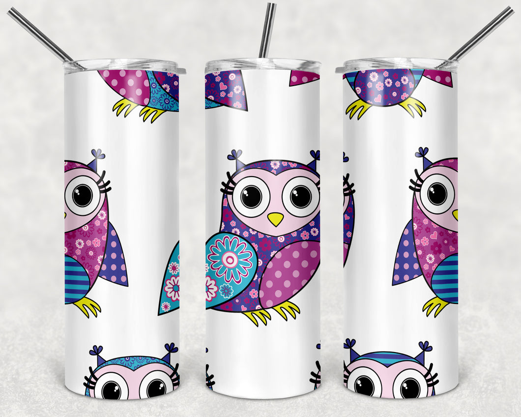 Owl White Tumbler