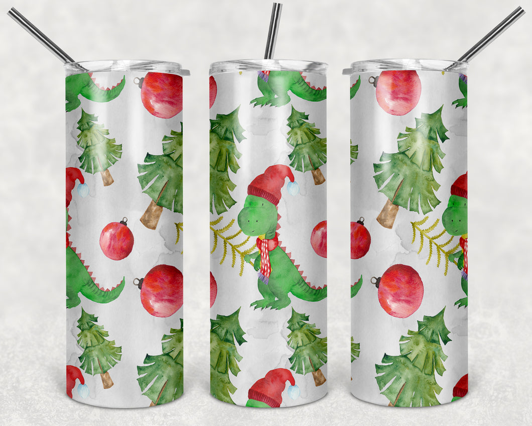 Dinosaur Christmas Tree Tumbler