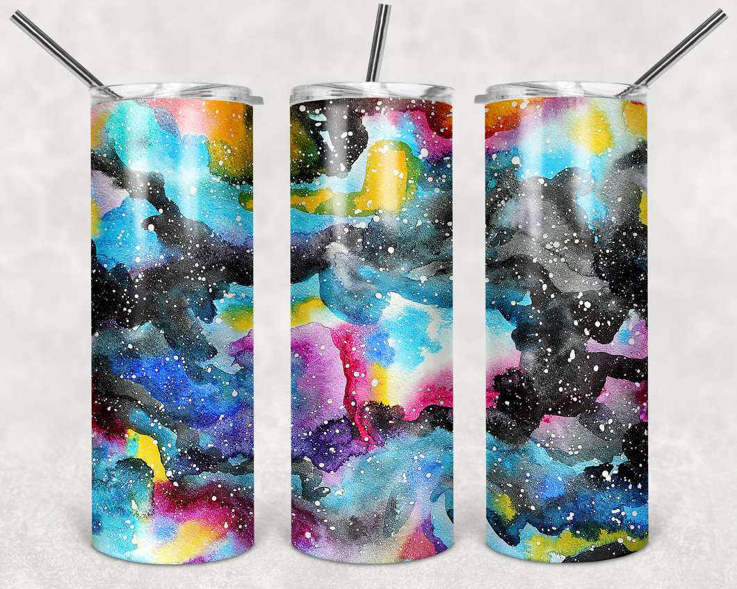 Multicolor Watercolor marble Tumbler