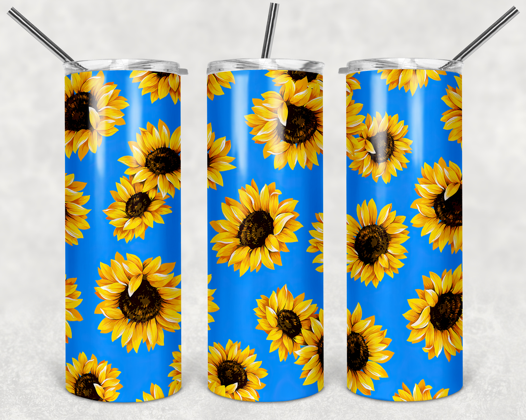 Blue Sunflowers Tumbler