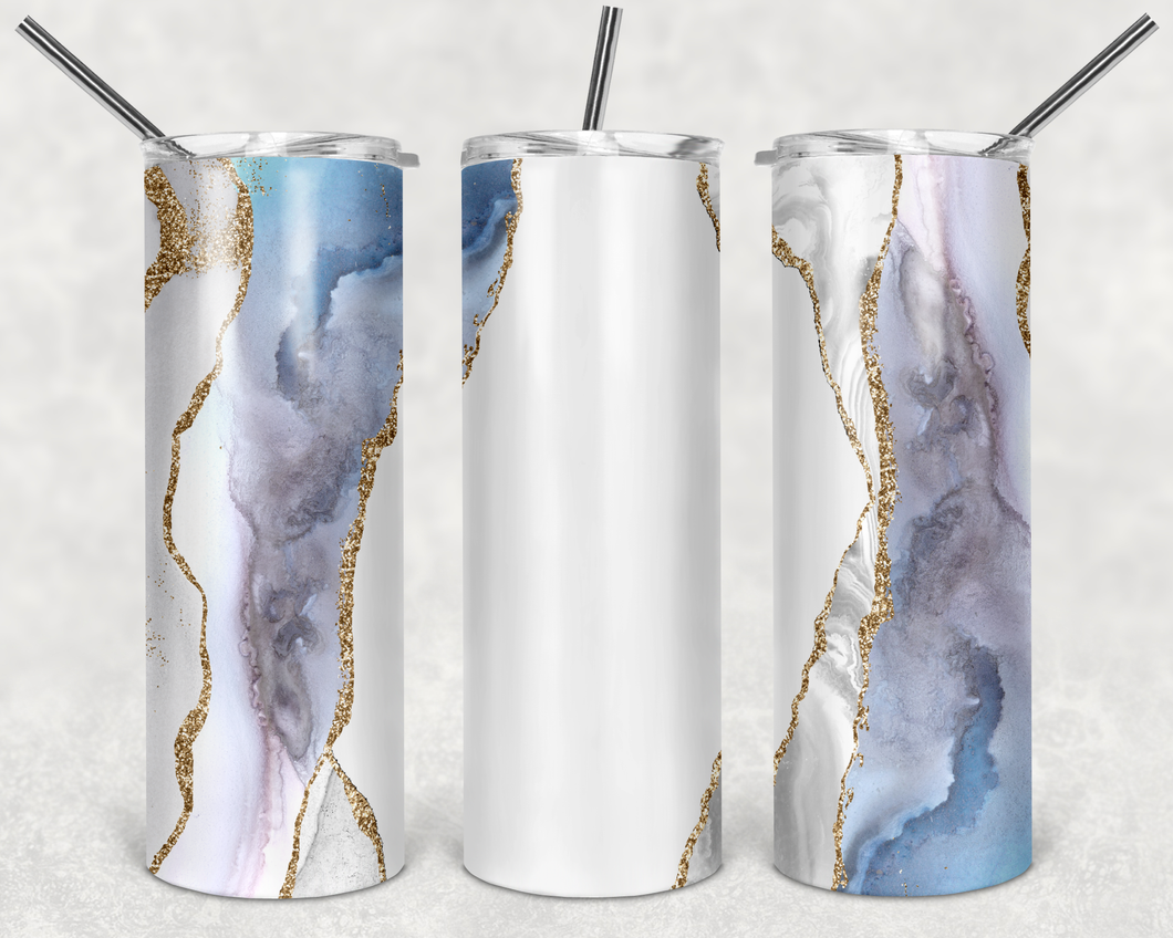 White Through Grey/Blue Tumbler