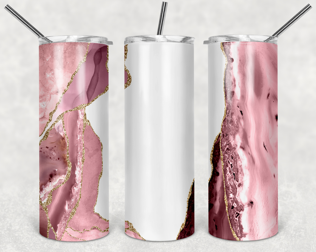 White Through Rose Gold  Tumbler