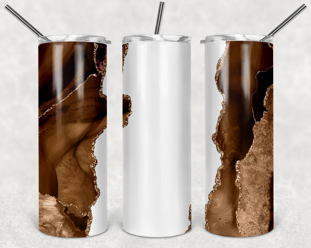 White Through Brown Tumbler