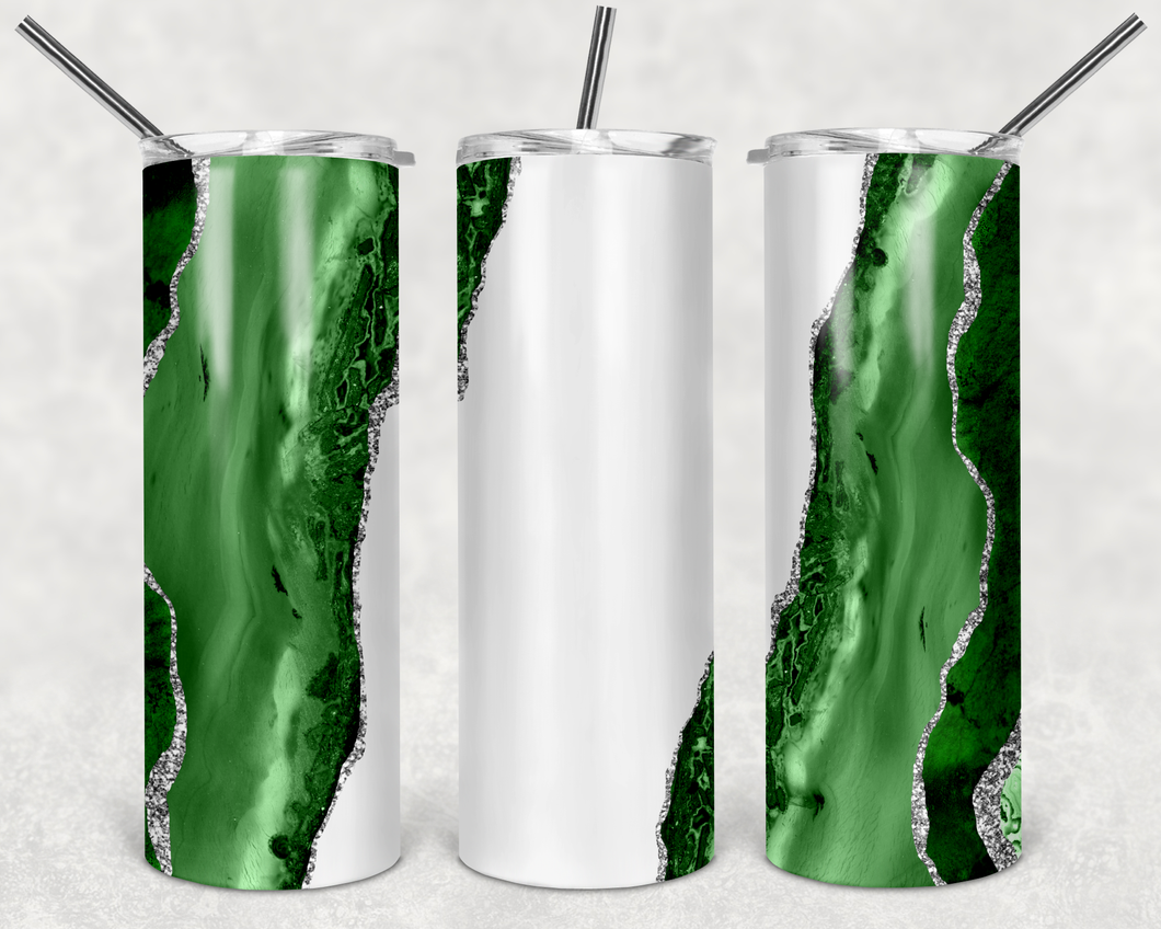 White Through Green Tumbler