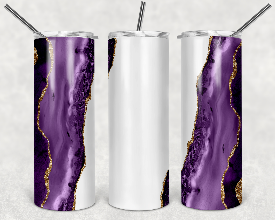 White Through Light Purple Tumbler