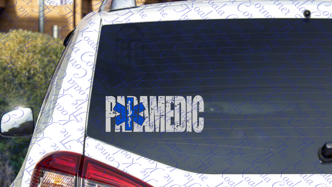 PARAMEDIC SHREDDED Car Decal