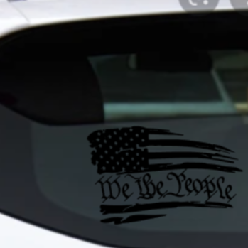 WE THE PEOPLE FLAG DECAL