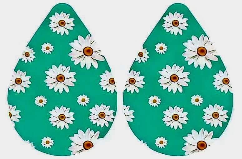 Daisy's on Teal Earrings