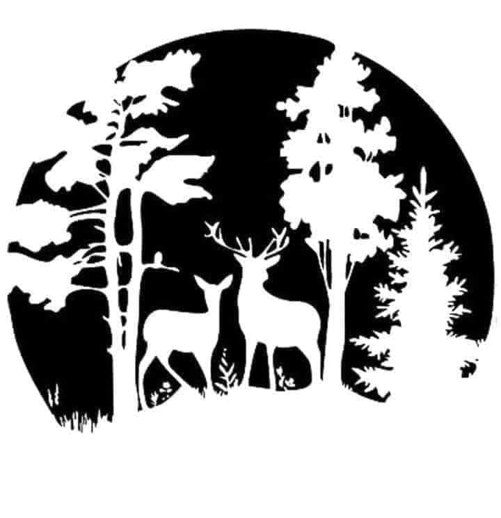 Deer in the Woods Car Coaster