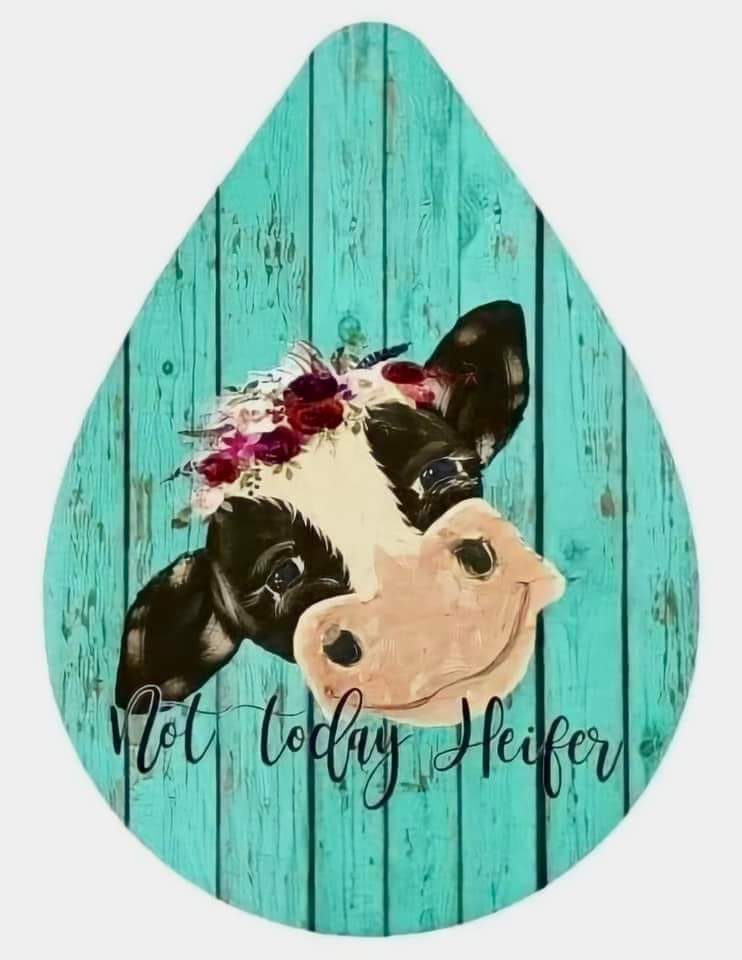 Not Today Heifer Earrings